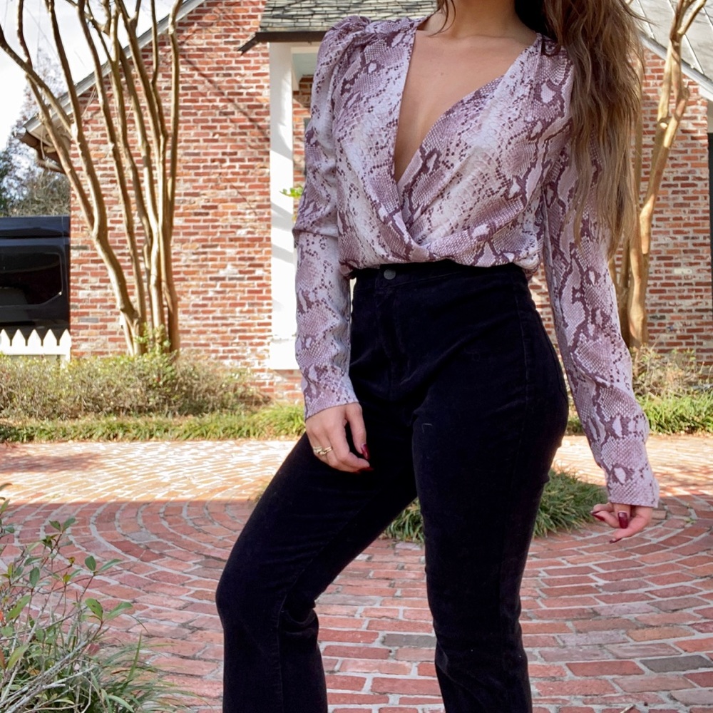 Snake print bodysuit